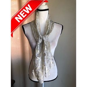 Girls silver sheer scarf